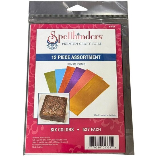 Spellbinders Premium Craft Foils 5 x 7 Jewel Pastels Metals Lot of 4 Pks New - Picture 5 of 5